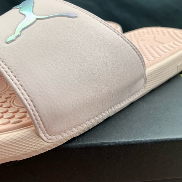 Puma Cool Cat Iridescent Logo Women’s Slides - Picture 7 of 9